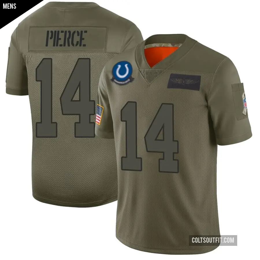 Men's Indianapolis Colts ＃14 Alec Pierce Camo Limited 2019 Salute to Service Jersey