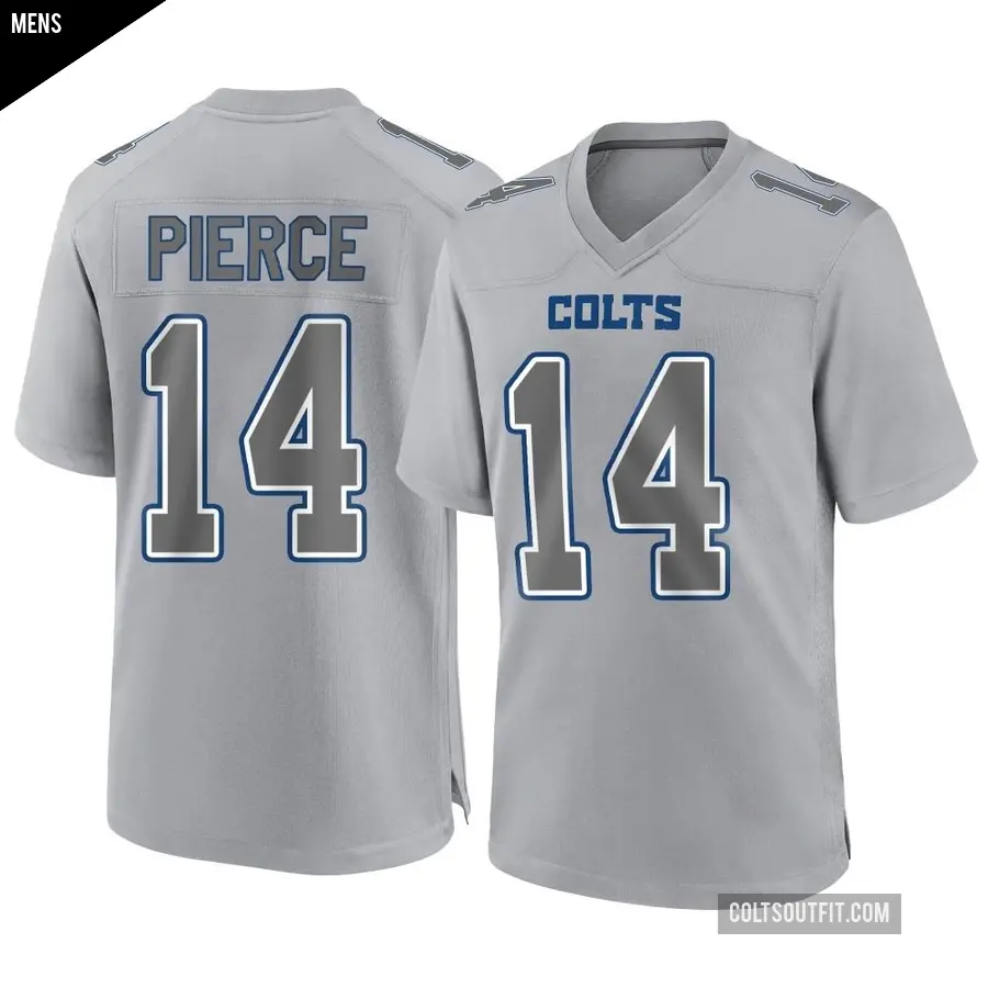 Men's Indianapolis Colts ＃14 Alec Pierce Gray Game Atmosphere Fashion Jersey