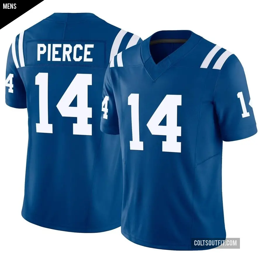 Men's Indianapolis Colts ＃14 Alec Pierce Royal Limited Vapor F.U.S.E. Jersey