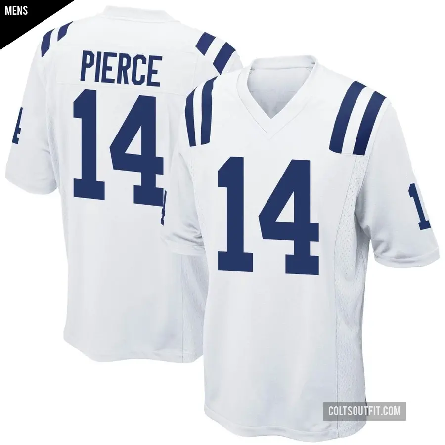 Men's Indianapolis Colts ＃14 Alec Pierce White Game Jersey