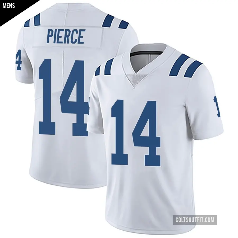 Men's Indianapolis Colts ＃14 Alec Pierce White Limited Vapor Untouchable Jersey