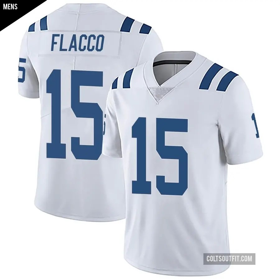 Men's Indianapolis Colts ＃15 Joe Flacco White Limited Vapor Untouchable Jersey