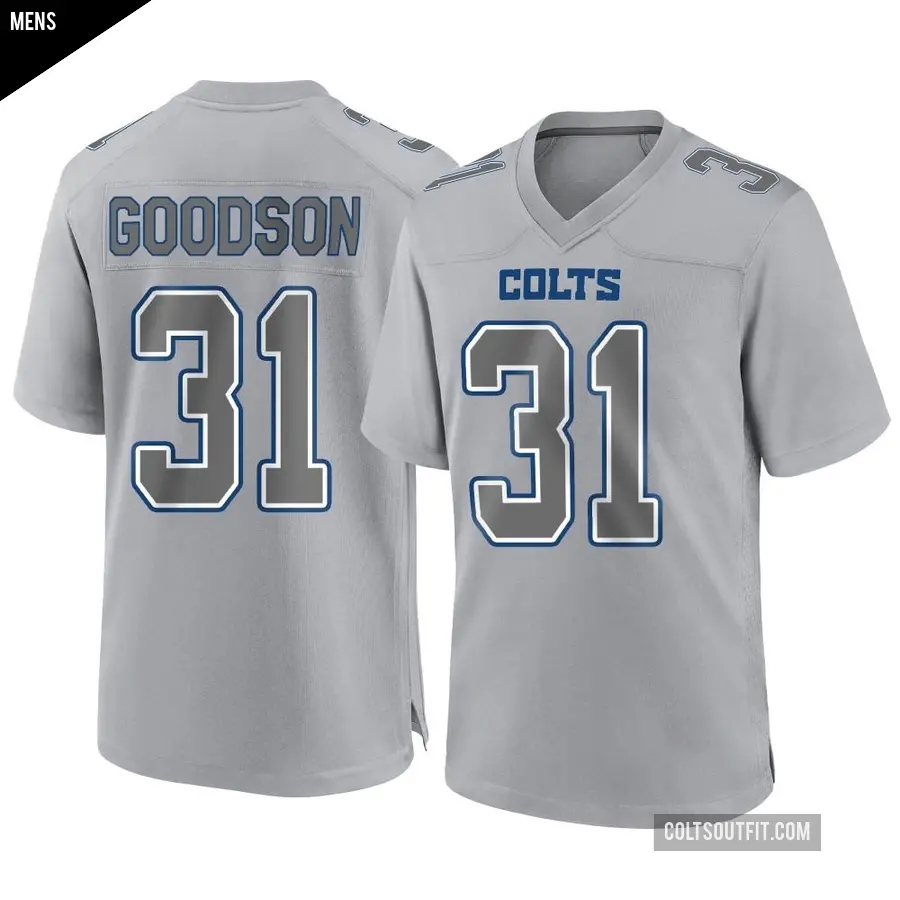 Men's Indianapolis Colts ＃31 Tyler Goodson Gray Game Atmosphere Fashion Jersey