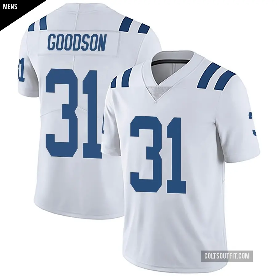 Men's Indianapolis Colts ＃31 Tyler Goodson White Limited Vapor Untouchable Jersey