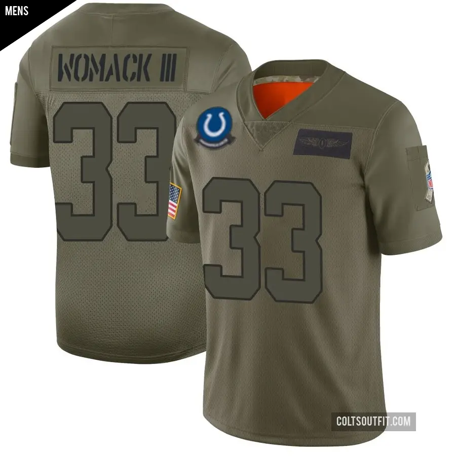 Men's Indianapolis Colts ＃33 Samuel Womack III Camo Limited 2019 Salute to Service Jersey