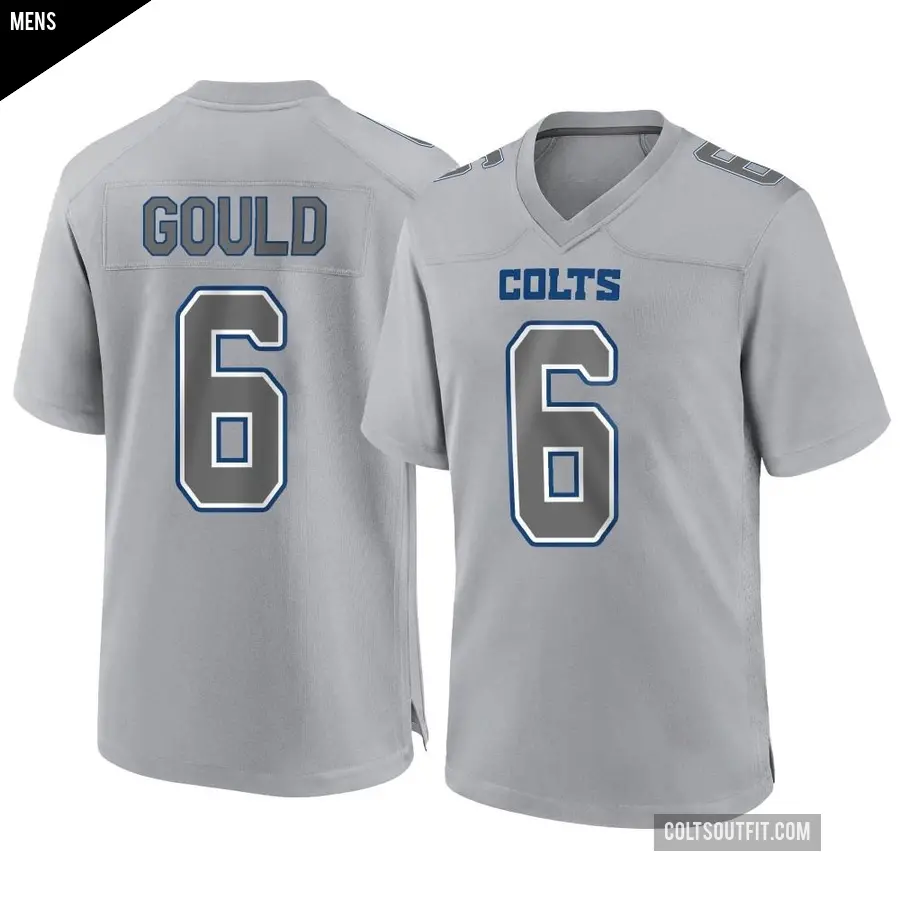 Men's Indianapolis Colts ＃6 Anthony Gould Gray Game Atmosphere Fashion Jersey