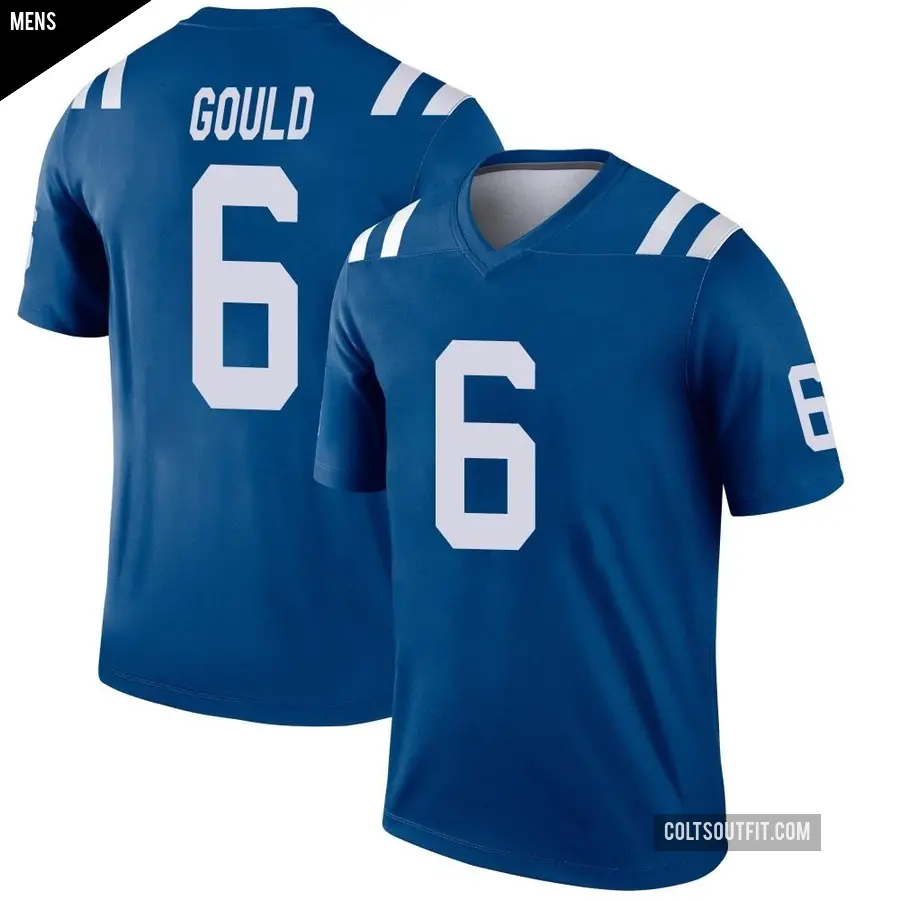 Men's Indianapolis Colts ＃6 Anthony Gould Royal Legend Jersey