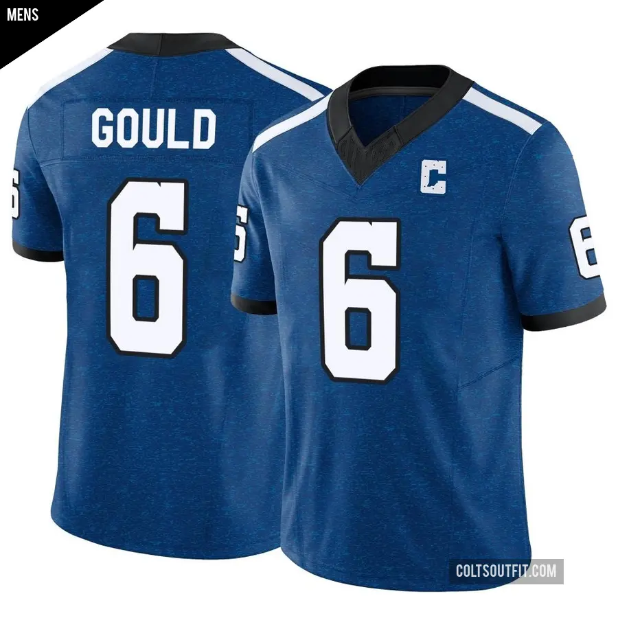 Men's Indianapolis Colts ＃6 Anthony Gould Royal Limited Indiana Nights Alternate Vapor F.U.S.E. Jersey