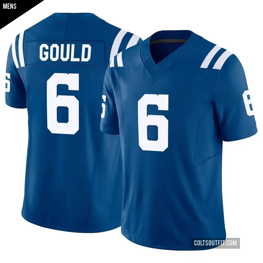 Men's Indianapolis Colts ＃6 Anthony Gould Royal Limited Vapor F.U.S.E. Jersey