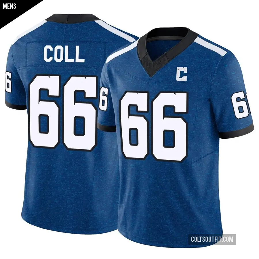 Men's Indianapolis Colts ＃66 Ryan Coll Royal Limited Indiana Nights Alternate Vapor F.U.S.E. Jersey