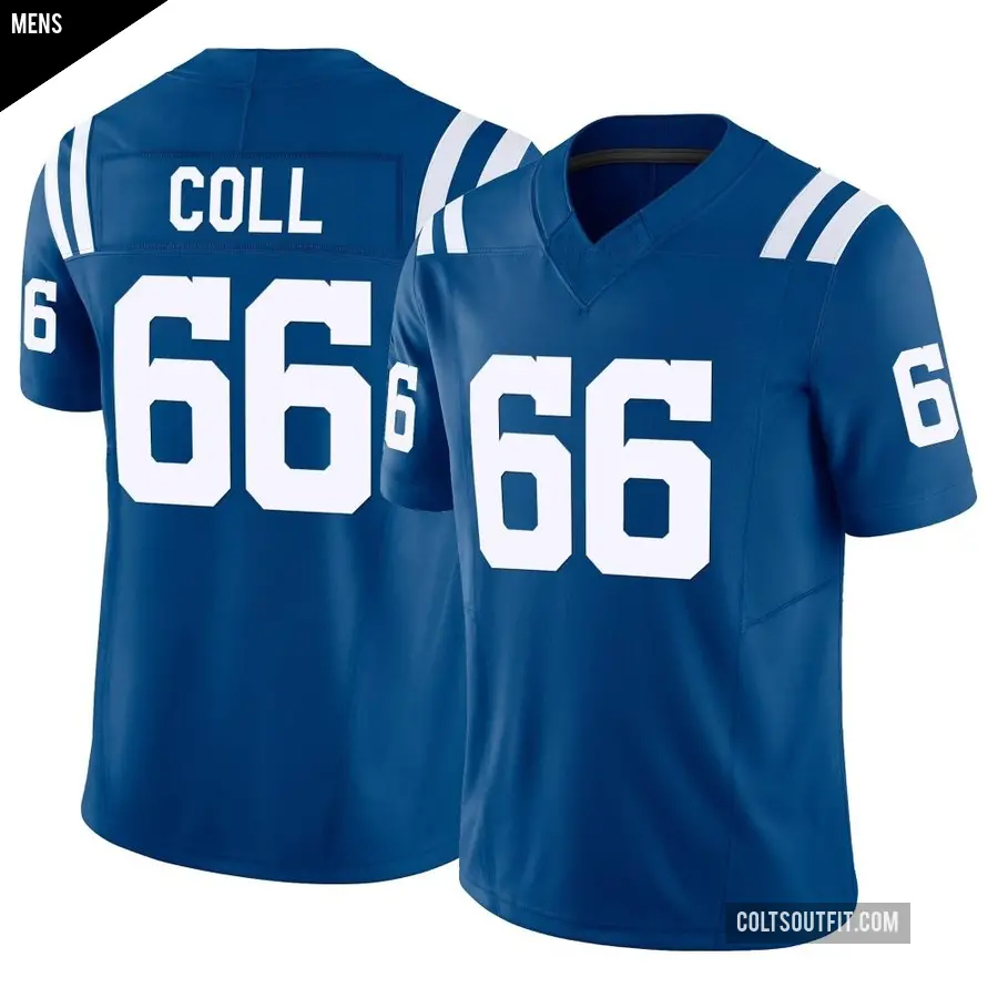 Men's Indianapolis Colts ＃66 Ryan Coll Royal Limited Vapor F.U.S.E. Jersey