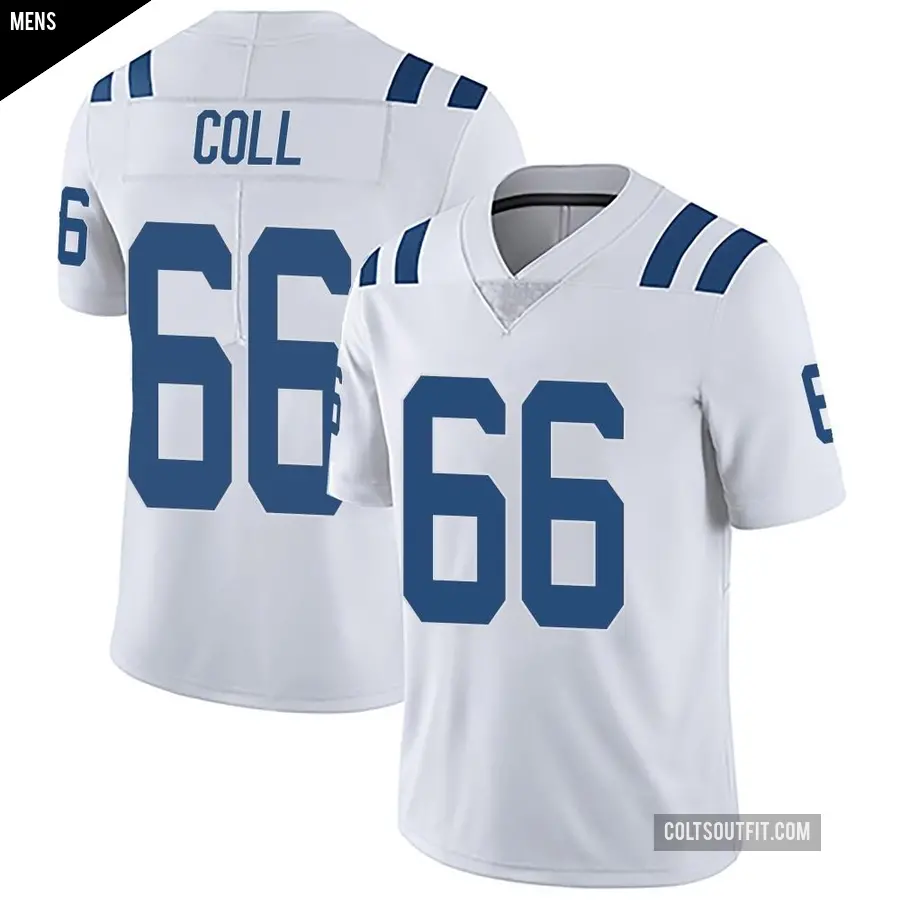 Men's Indianapolis Colts ＃66 Ryan Coll White Limited Vapor Untouchable Jersey