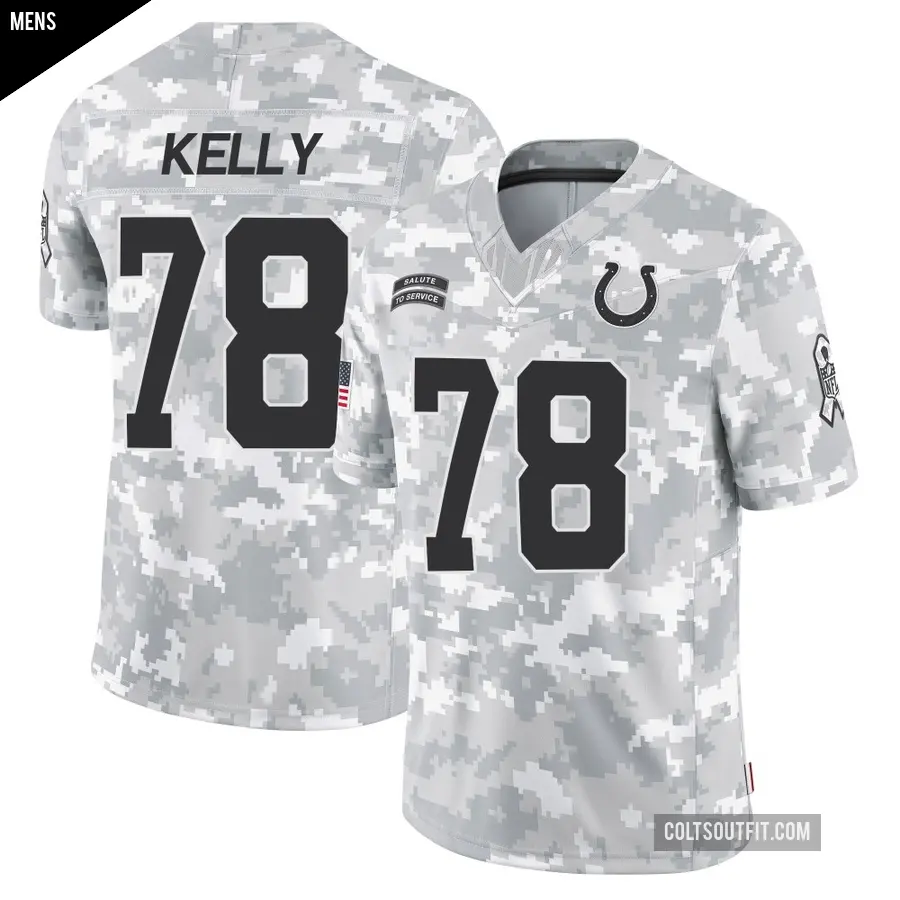 Men's Indianapolis Colts ＃78 Ryan Kelly Arctic Camo Limited 2024 Salute to Service Jersey