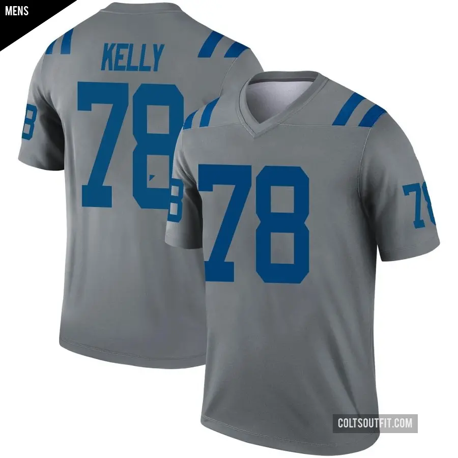 Men's Indianapolis Colts ＃78 Ryan Kelly Gray Legend Inverted Jersey