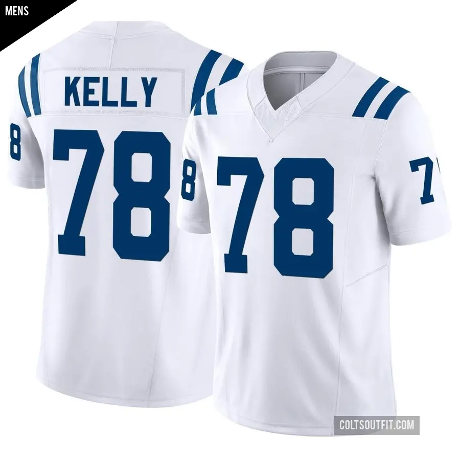 Men's Indianapolis Colts ＃78 Ryan Kelly White Limited Vapor F.U.S.E. Jersey