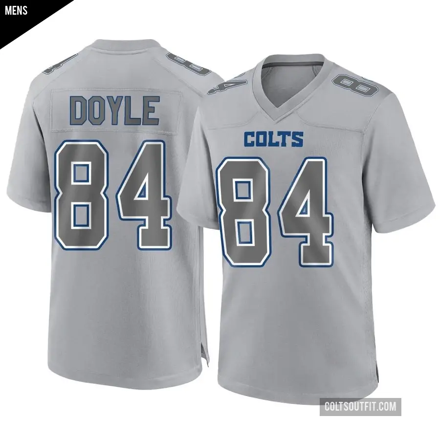 Men's Indianapolis Colts ＃84 Jack Doyle Gray Game Atmosphere Fashion Jersey