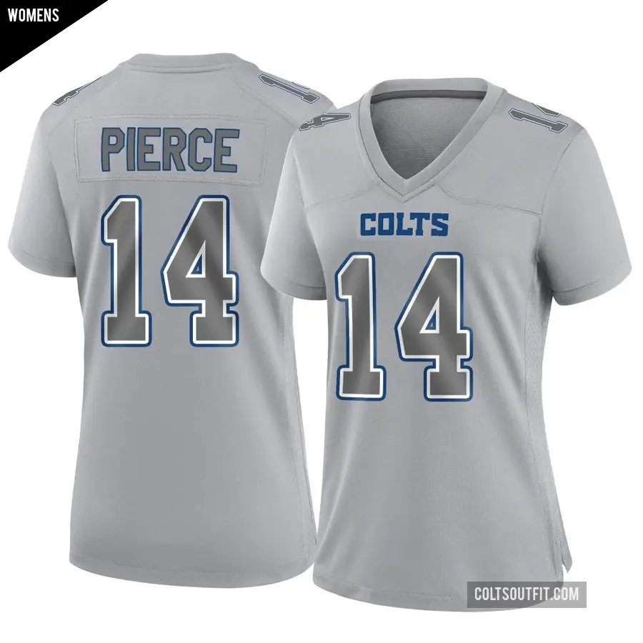 Women's Indianapolis Colts ＃14 Alec Pierce Gray Game Atmosphere Fashion Jersey