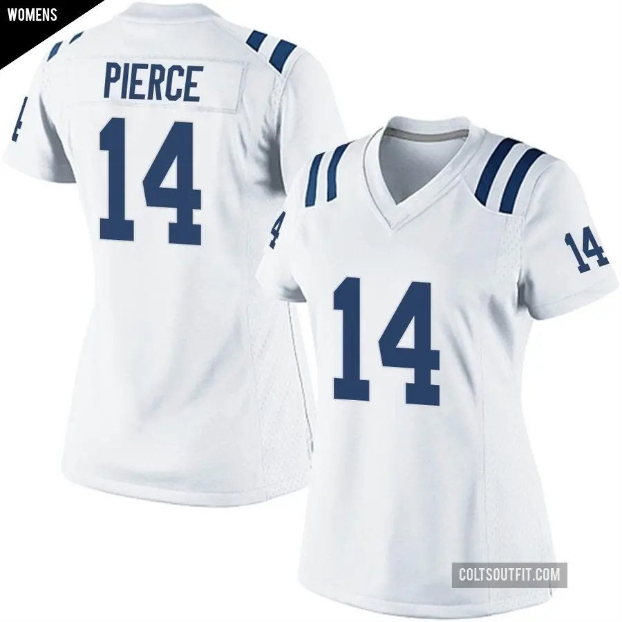 Women's Indianapolis Colts ＃14 Alec Pierce White Game Jersey