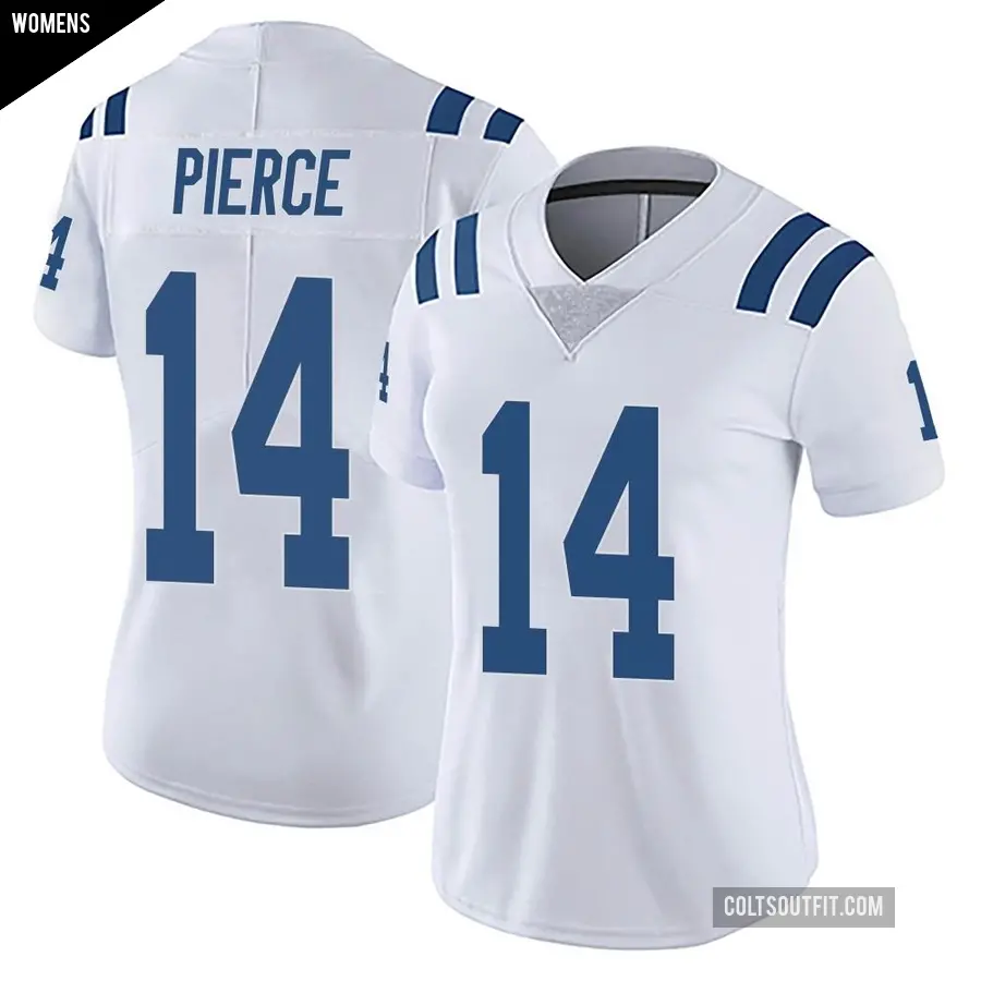 Women's Indianapolis Colts ＃14 Alec Pierce White Limited Vapor Untouchable Jersey