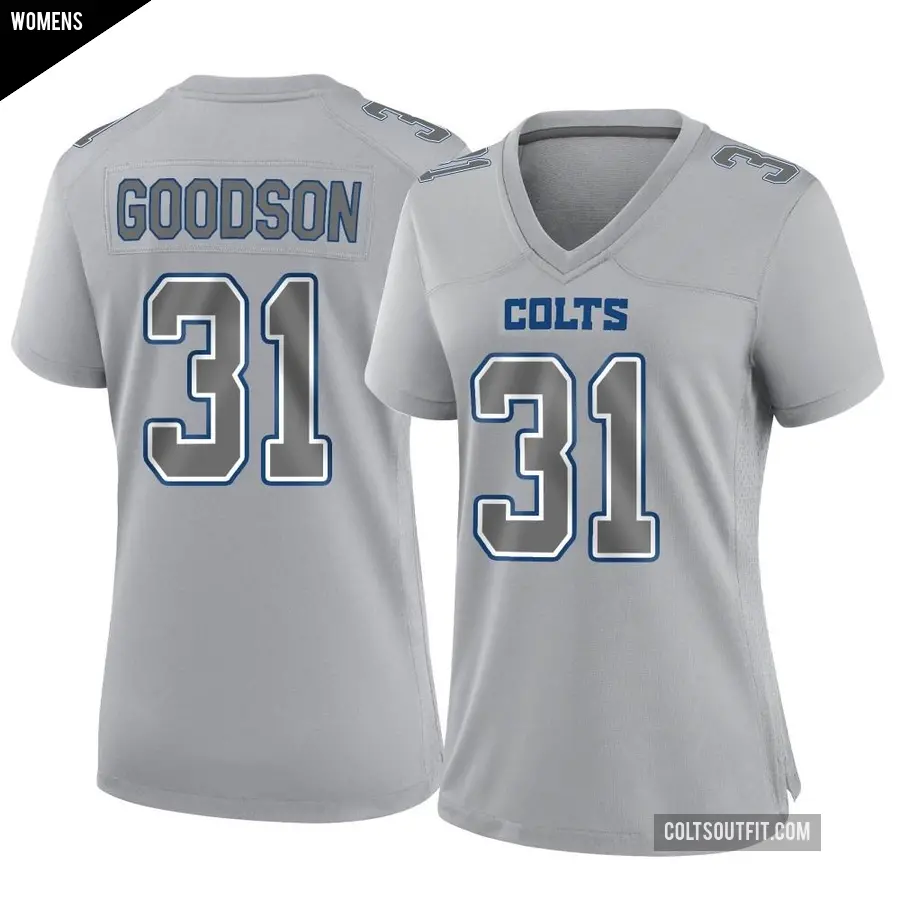 Women's Indianapolis Colts ＃31 Tyler Goodson Gray Game Atmosphere Fashion Jersey