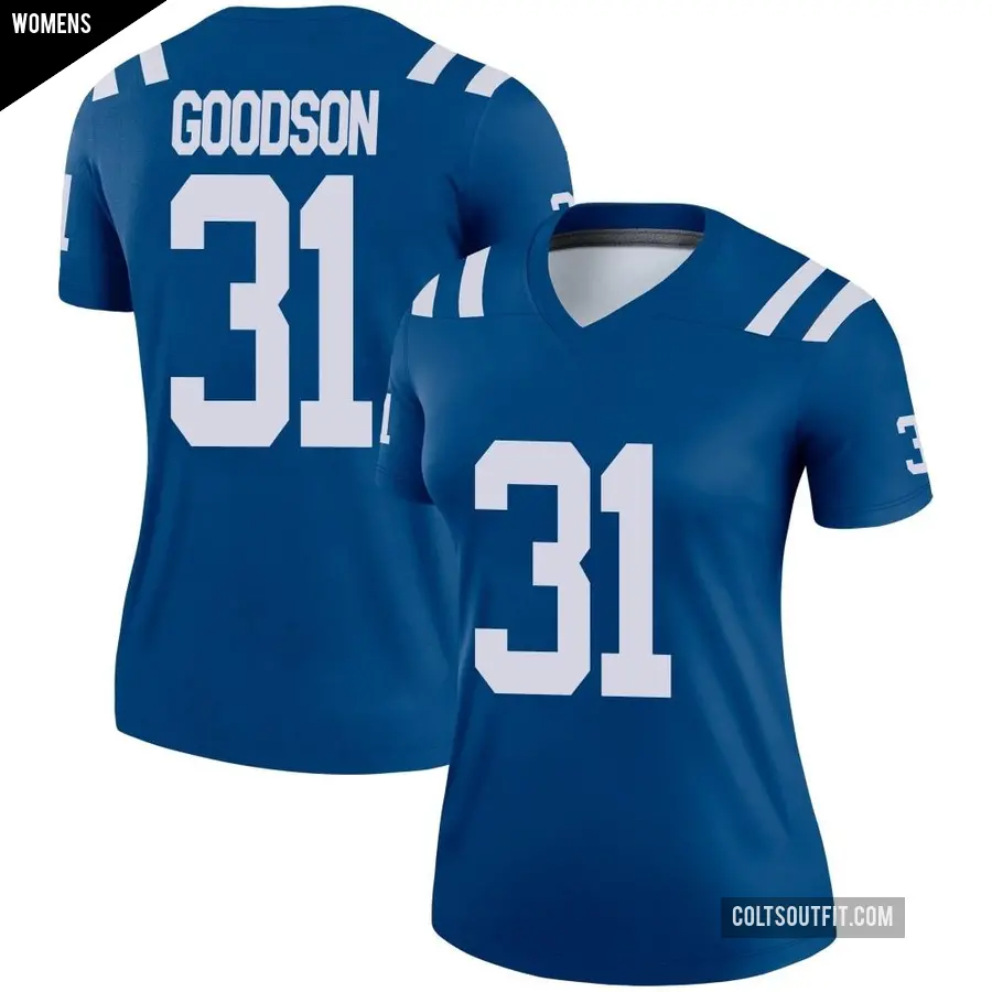 Women's Indianapolis Colts ＃31 Tyler Goodson Royal Legend Jersey