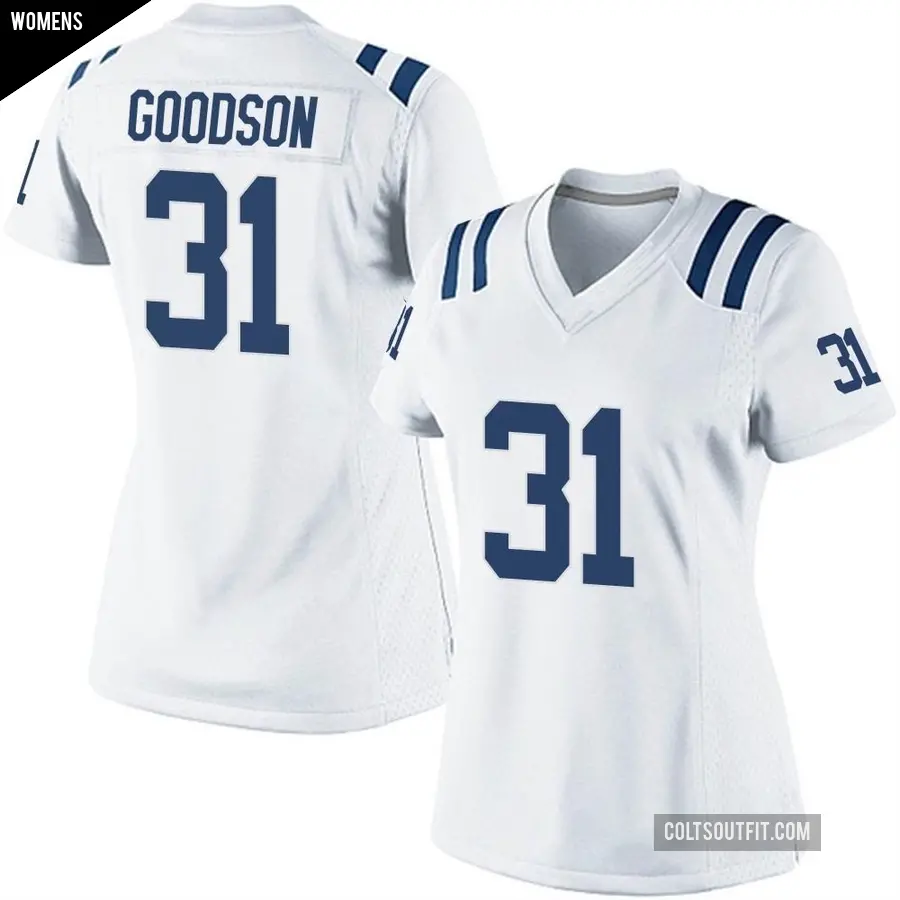 Women's Indianapolis Colts ＃31 Tyler Goodson White Game Jersey