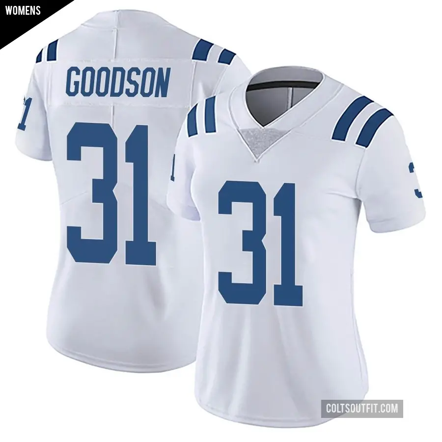 Women's Indianapolis Colts ＃31 Tyler Goodson White Limited Vapor Untouchable Jersey