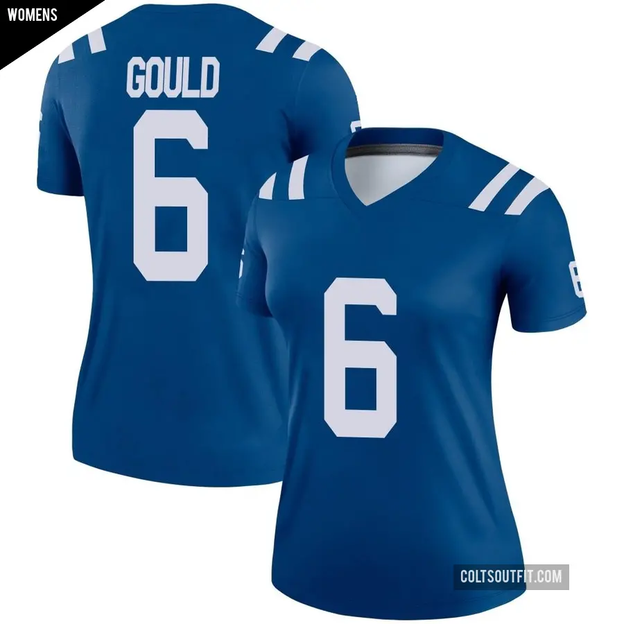 Women's Indianapolis Colts ＃6 Anthony Gould Royal Legend Jersey