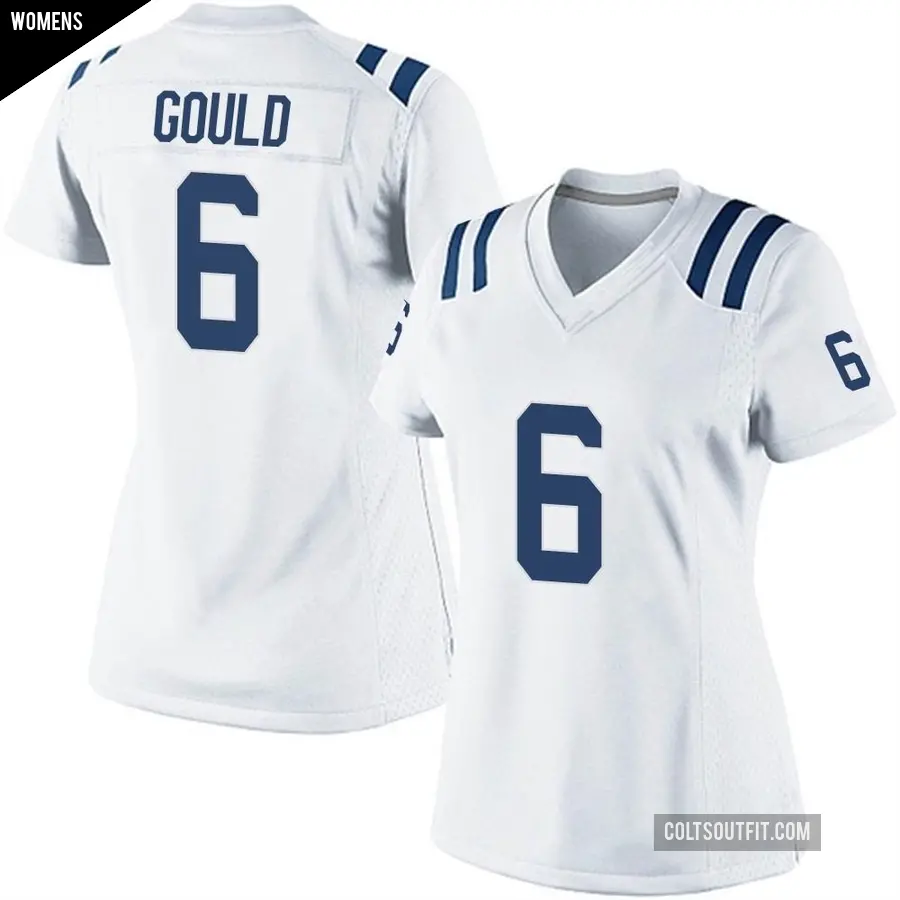 Women's Indianapolis Colts ＃6 Anthony Gould White Game Jersey