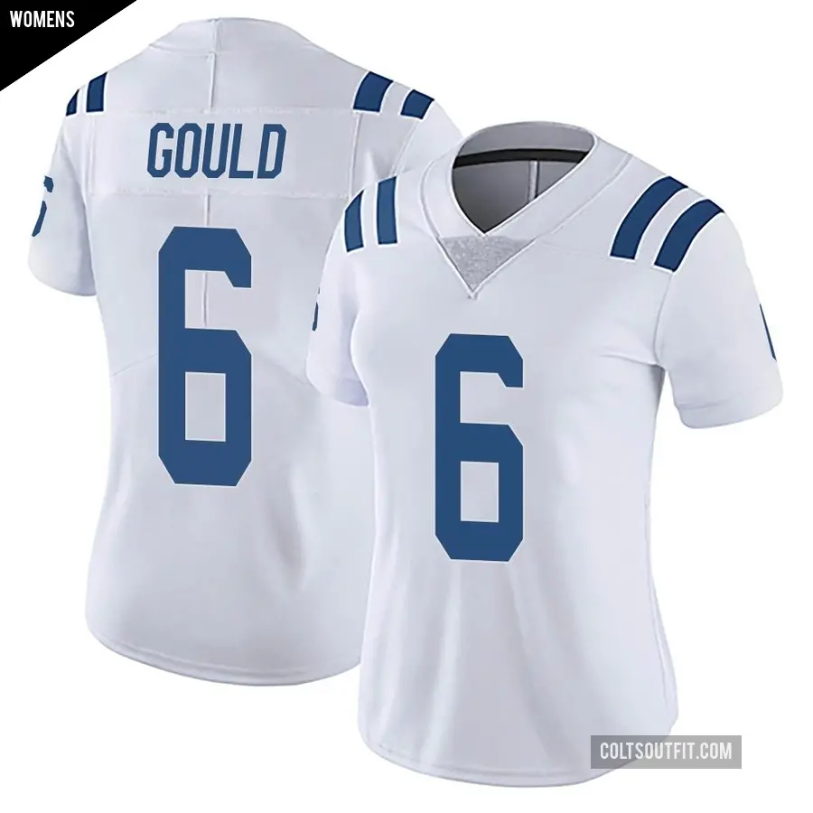 Women's Indianapolis Colts ＃6 Anthony Gould White Limited Vapor Untouchable Jersey