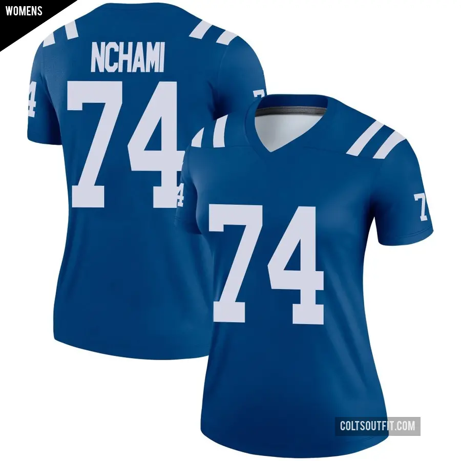 Women's Indianapolis Colts ＃74 Durell Nchami Royal Legend Jersey