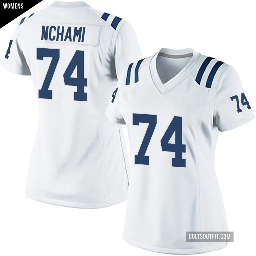 Women's Indianapolis Colts ＃74 Durell Nchami White Game Jersey