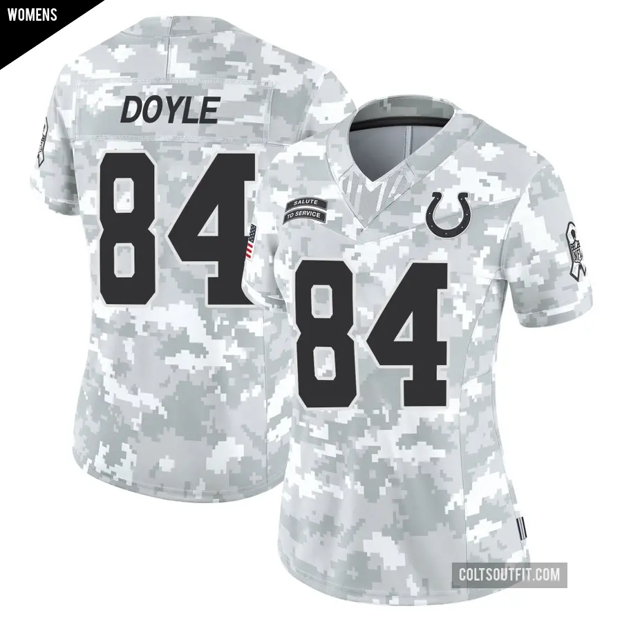 Women's Indianapolis Colts ＃84 Jack Doyle Arctic Camo Limited 2024 Salute to Service Jersey