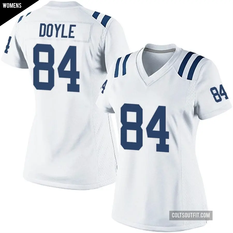 Women's Indianapolis Colts ＃84 Jack Doyle White Game Jersey