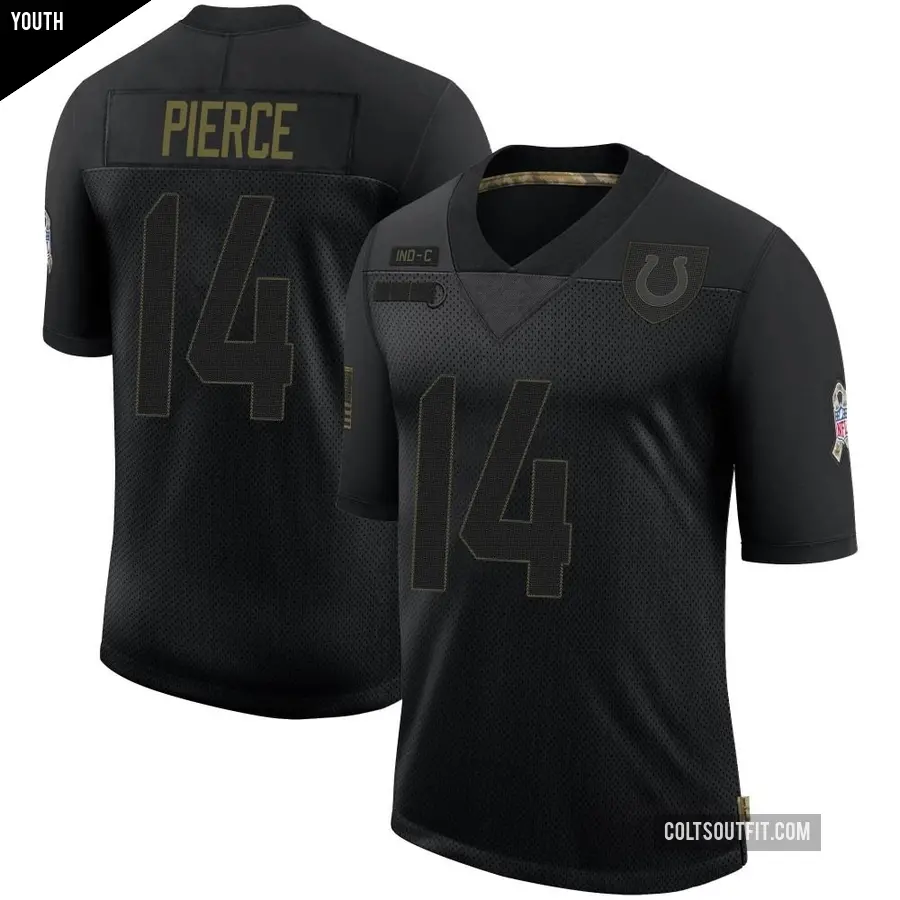 Youth Indianapolis Colts ＃14 Alec Pierce Black Limited 2020 Salute To Service Jersey