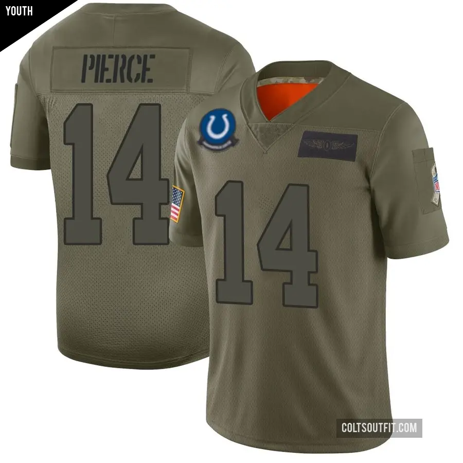 Youth Indianapolis Colts ＃14 Alec Pierce Camo Limited 2019 Salute to Service Jersey