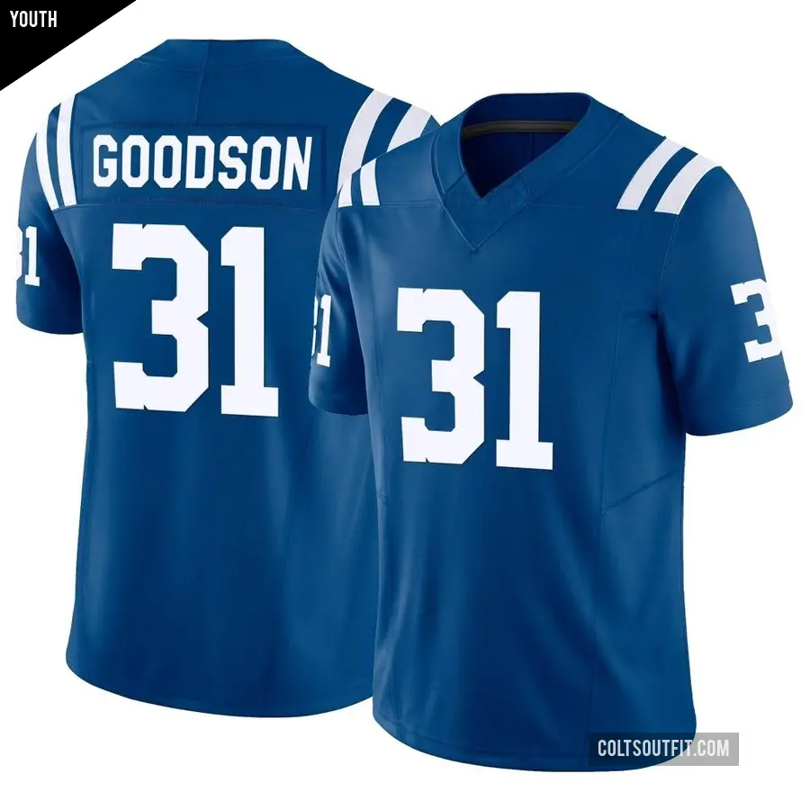 Youth Indianapolis Colts ＃31 Tyler Goodson Royal Limited Vapor F.U.S.E. Jersey