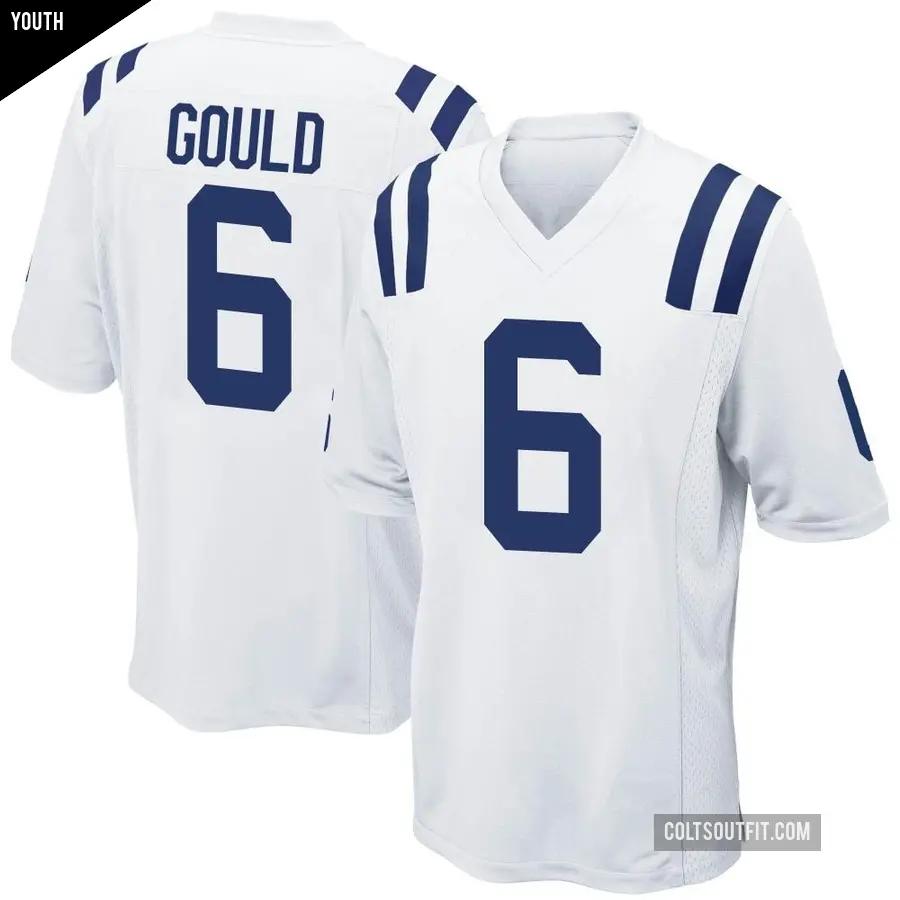 Youth Indianapolis Colts ＃6 Anthony Gould White Game Jersey