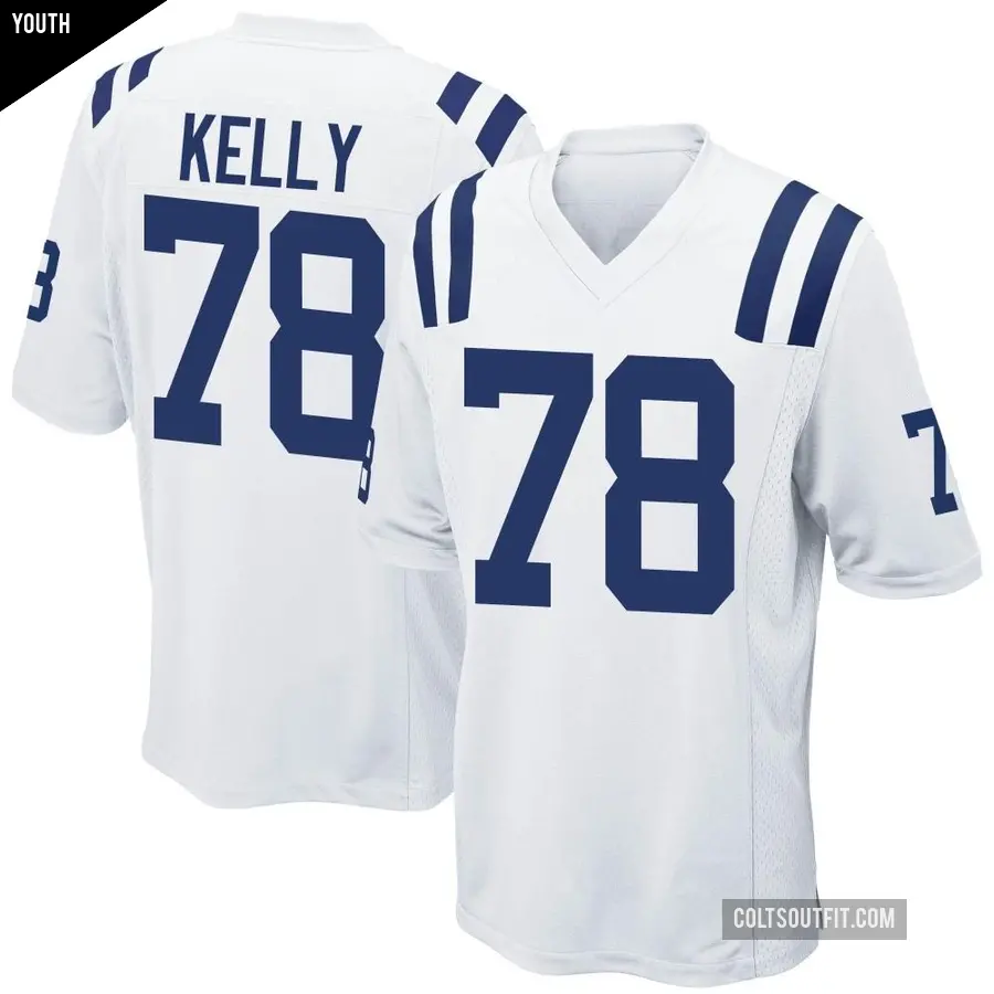 Youth Indianapolis Colts ＃78 Ryan Kelly White Game Jersey