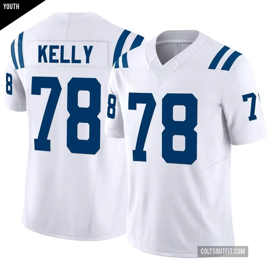 Youth Indianapolis Colts ＃78 Ryan Kelly White Limited Vapor F.U.S.E. Jersey