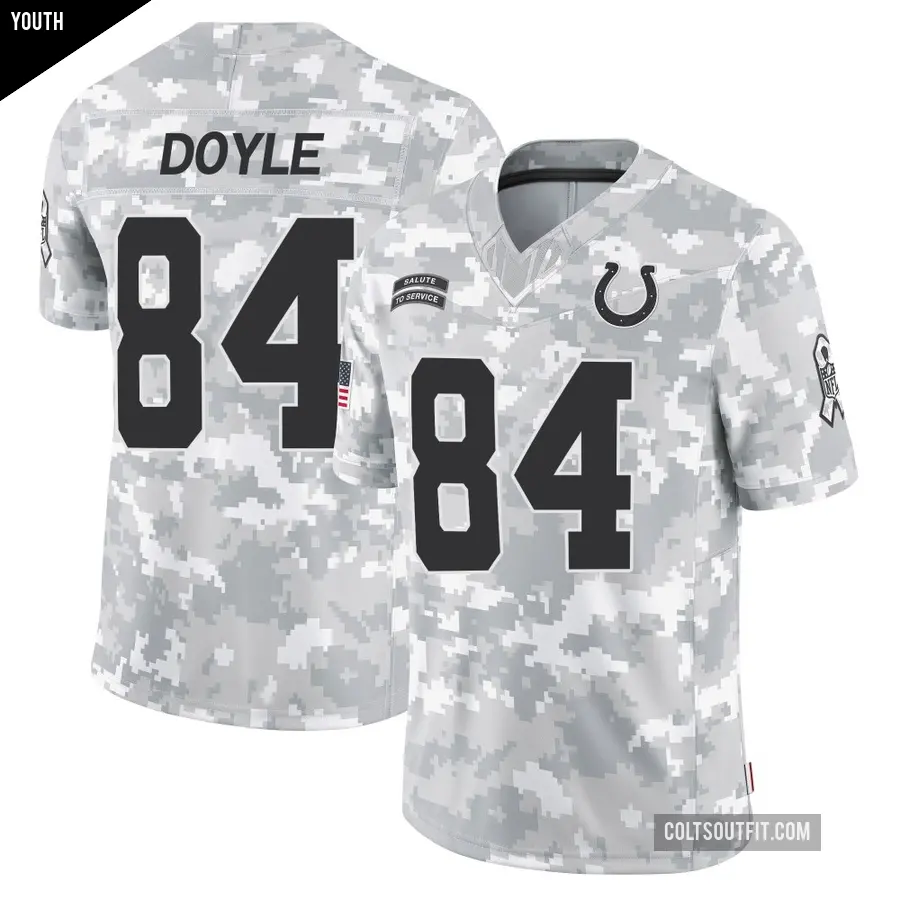 Youth Indianapolis Colts ＃84 Jack Doyle Arctic Camo Limited 2024 Salute to Service Jersey